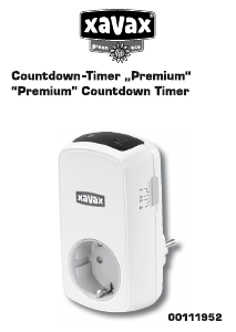 Mode d’emploi Xavax 00111952 Premium Interrupteur minuteur