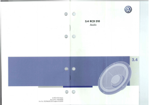Bruksanvisning Volkswagen RCD 510 3.4 Bilradio