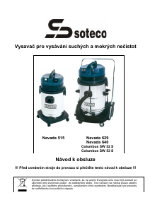 Manuál Soteco Nevada 629 Vysavač