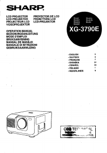 Bruksanvisning Sharp XG-3790E Projektor