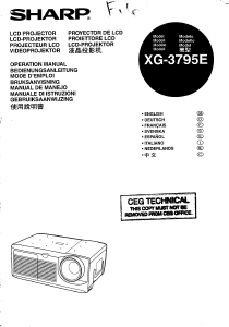 Bruksanvisning Sharp XG-3795E Projektor
