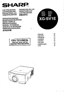 Bruksanvisning Sharp XG-SV1E Projektor