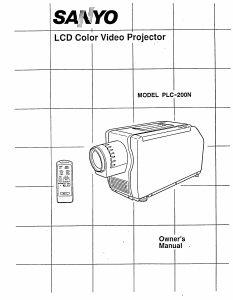 Handleiding Sanyo PLC-200N Beamer