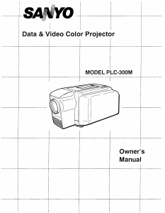 Bruksanvisning Sanyo PLC-300M Projektor