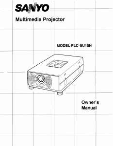 Bruksanvisning Sanyo PLC-SU10N Projektor