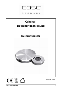 Manuale Caso K3 Bilancia da cucina