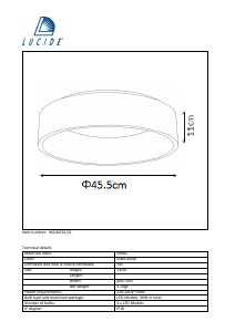 Manual Lucide 46100/32/31 Talowe led Lampă