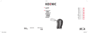 Manual Koenic KHM 400 Misturador da mão
