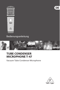 Bedienungsanleitung Behringer T-47 Mikrofon