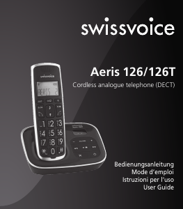 Mode d’emploi Swissvoice Aeris 126T Téléphone sans fil