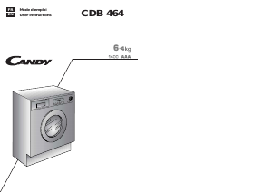 Manual Candy CDB 464-47S Washer-Dryer