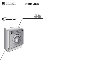 Bruksanvisning Candy CDB 464-47S Kombinerad tvätt-tork
