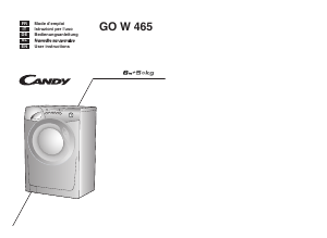 Mode d’emploi Candy GO W465-01S Lave-linge séchant