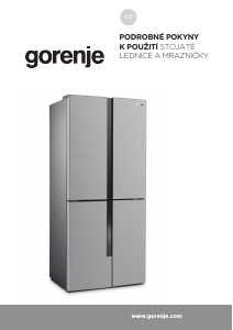 Manuál Gorenje NRM8182MX Lednice s mrazákem