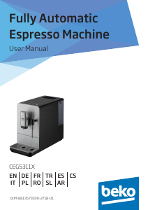 كتيب ماكينة عمل قهوة إسبريسو CEG5311X بيكو