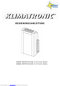 Bedienungsanleitung Suntec Klimatronic 10866 Impression 3.5 Plus Dual Klimagerät