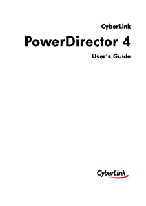 Handleiding CyberLink PowerDirector 4