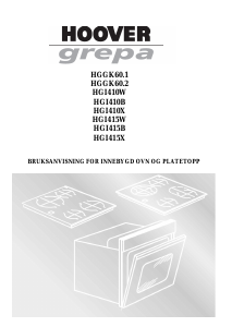 Bruksanvisning Hoover-Grepa HGGK 60.2 Häll