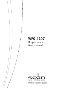 Bruksanvisning Scandomestic WFO 4207 Diskmaskin
