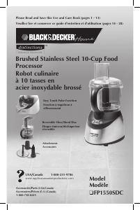 Bruksanvisning Black and Decker FP1550SDC Matberedare
