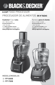 Bruksanvisning Black and Decker FP1700B Matberedare