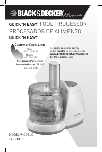 Bruksanvisning Black and Decker FP1336 Matberedare