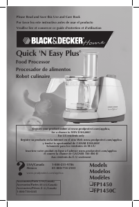 Bruksanvisning Black and Decker FP1450C Matberedare