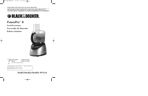 Manual de uso Black and Decker FP1610S Robot de cocina