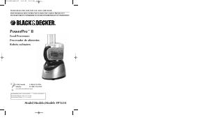 Bruksanvisning Black and Decker FP1610S Matberedare