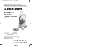 Bruksanvisning Black and Decker FP1550 Matberedare