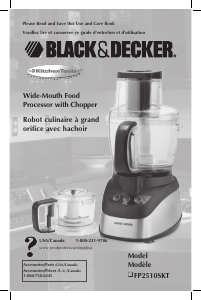 Mode d’emploi Black and Decker FP2510SKT Robot de cuisine