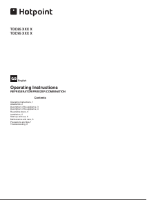 Bruksanvisning Hotpoint TDC 95 T1I W Kyl-frys