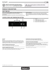 Bruksanvisning Hotpoint H3T 811I W Kyl-frys