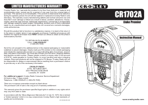 Bruksanvisning Crosley CR1702A iJuke Premier Jukebox