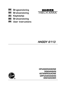 Bruksanvisning Hoover-Helkama HHDDY 6113/E-86 Oppvaskmaskin