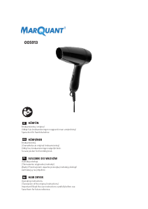 Manual MarQuant 005-913 Hair Dryer