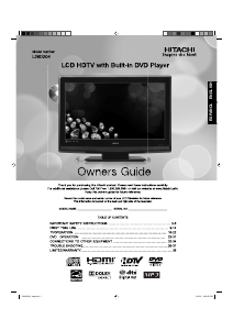 Manual Hitachi L26D204 LCD Television