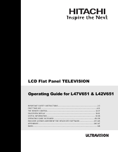 Manual de uso Hitachi L42V651 Televisor de LCD