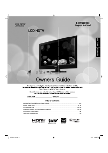 Manual Hitachi LE19S304 LCD Television