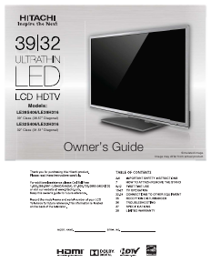 Handleiding Hitachi LE32S406 LED televisie