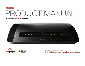 Bruksanvisning CradlePoint MBR95 Router