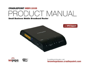 Bruksanvisning CradlePoint MBR1200B Router