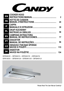 Mode d’emploi Candy CBT6240/1LW Hotte aspirante