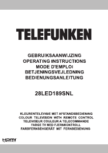 Bruksanvisning Telefunken 28LED189SNL LCD TV