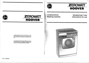 Manuale Zerowatt-Hoover SHM 850 E S Lavatrice