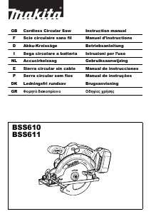 Bruksanvisning Makita BSS610ZX Cirkelsåg