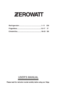 Manual Zerowatt ZTLP 130 Refrigerator