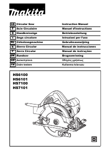 Bruksanvisning Makita HS6101K Cirkelsåg