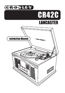 Bruksanvisning Crosley CR42C Lancaster Skivspelare