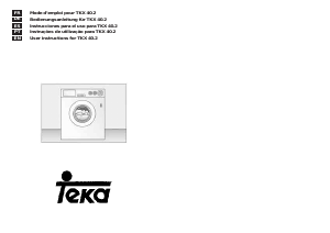 Manual de uso Teka TKX 40.2 Lavadora